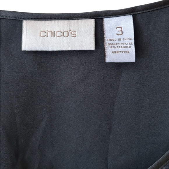 Chico’s Back Silky Sleeveless Top - Scoop Neck - Size 3 (Large) - Picture 5 of 7
